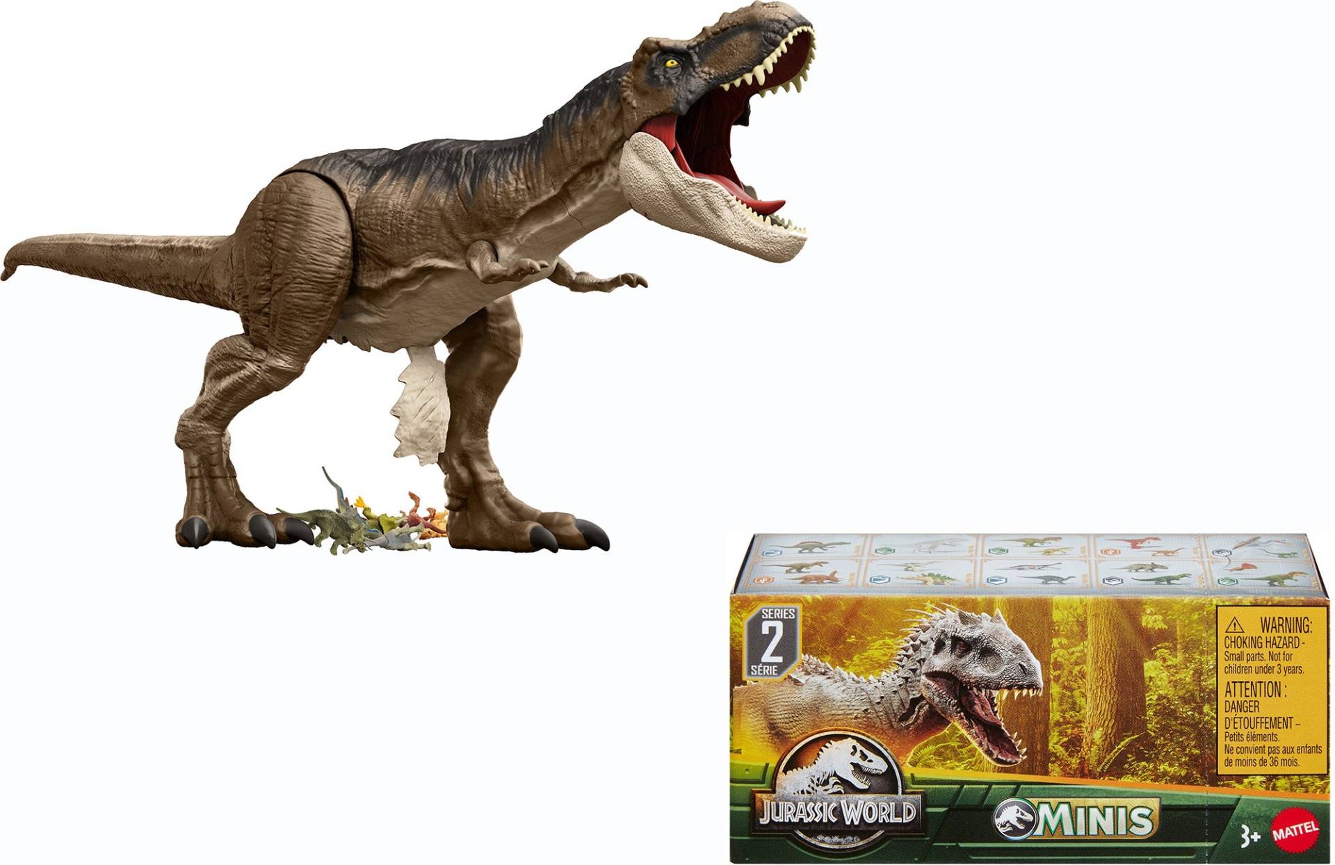 Jurassic World Super Colossal Tyrannosaurus Rex mit Minidinosauriern von Jurassic World