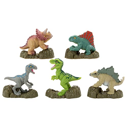 Roulette Jurassic World, 5 Pack Minis, 5 Zoll, Dinosaurier Spielzeug für Kinder ab 3 Jahren, GXW45, Mehrfarbig von Jurassic World