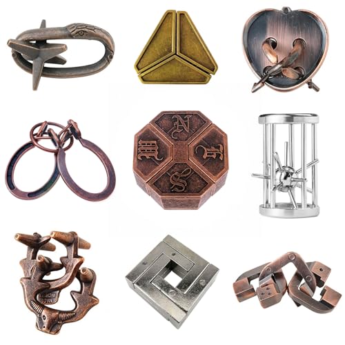 JurciCat 9 Stück knobelspiele Metall Geduldspiele für Kinder Geduldsspiel für Erwachsene Ideal zum Verschenken an Jugendliche und Knobelspiele für Erwachsene Geschenk Sets JurciCat 9 Stück knobelspiele Metall Geduldspiele für Kinder Geduldsspiel für Erwachsene Ideal zum Verschenken an Jugendliche und Knobelspiele für Erwachsene Geschenk Sets von JurciCat