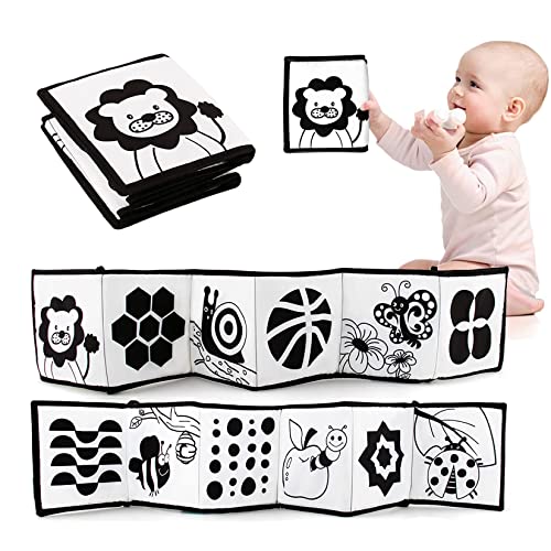 JurciCat Kontrastbuch Baby Kontrastkarten Schwarz Weiß Buch Kontrast Spielzeug Soft Bilderbuch Tierische Insektengrafiken Stoffbuch für Kleinkinder ab 0 Monate Lernspielzeug Kinderwagen Spielzeug JurciCat Kontrastbuch Baby Kontrastkarten Schwarz Weiß Buch Kontrast Spielzeug Soft Bilderbuch Tierische Insektengrafiken Stoffbuch für Kleinkinder ab 0 Monate Lernspielzeug Kinderwagen Spielzeug von JurciCat