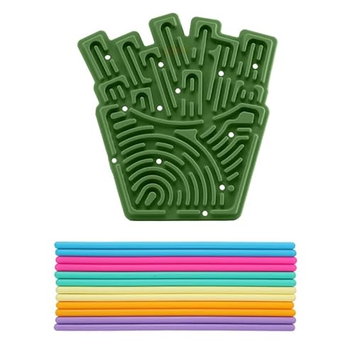 JurciCat Sensorik Activity Board Mit Reisetasche and 12 Zubehör Schnüren Sensorisches Board Silikon Doppelseitiges Sensorik Spielzeug Für Kinder ab 3 Jahr and Erwachsene Activity Spiel (Militärgrün von JurciCat