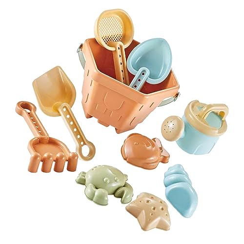 Juroupi Strandspielset, Kunststoff-Sandspielzeug, 10 Stück, Kompakt, Sicher für den Strand für Kleinkinder Juroupi Strandspielset, Kunststoff-Sandspielzeug, 10 Stück, Kompakt, Sicher für den Strand für Kleinkinder von Juroupi