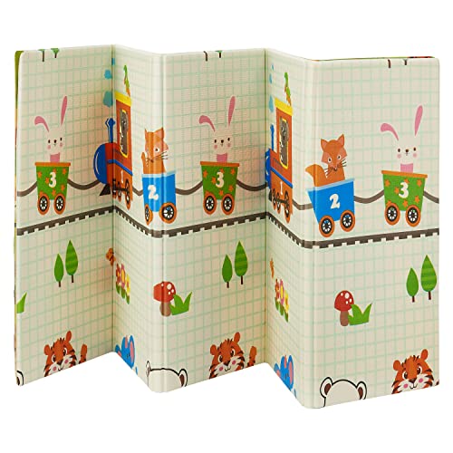 Juskys Kinder Spielmatte Toni 180x200 cm Tiere - XXL Matte für Babys - Schaumstoff Spielteppich faltbar, Soft & wendbar - Boden - Krabbelmatte Grün Juskys Kinder Spielmatte Toni 180x200 cm Tiere - XXL Matte für Babys - Schaumstoff Spielteppich faltbar, Soft & wendbar - Boden - Krabbelmatte Grün von Juskys