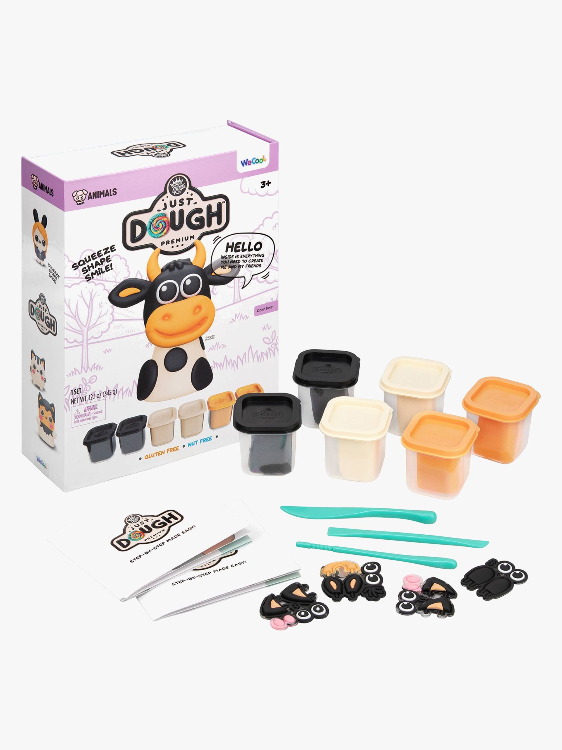 Just Dough Modelliermasse Kuh 57 g, 6er-Pack von Just Dough