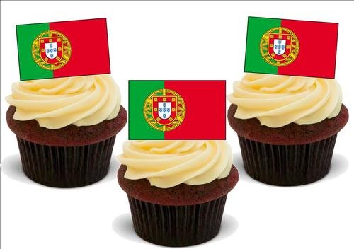 PORTUGIESISCHE FLAGGE PORTUGAL 12 essbare hochwertige stehende Waffeln Kuchen Toppers, PORTUGUESE FLAG PORTUGAL 12 Standup Premium Wafer Cake Toppers PORTUGIESISCHE FLAGGE PORTUGAL 12 essbare hochwertige stehende Waffeln Kuchen Toppers, PORTUGUESE FLAG PORTUGAL 12 Standup Premium Wafer Cake Toppers von Just Party Supplies