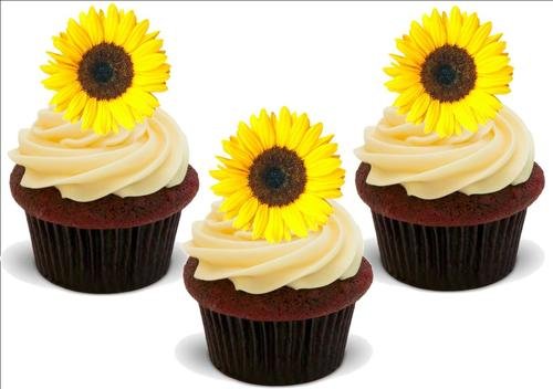 SONNENBLUME -. 12 essbare hochwertige stehende Waffeln Kuchen Toppers, SUNFLOWER - 12 Standup Premium Wafer Cake Toppers SONNENBLUME -. 12 essbare hochwertige stehende Waffeln Kuchen Toppers, SUNFLOWER - 12 Standup Premium Wafer Cake Toppers von Just Party Supplies