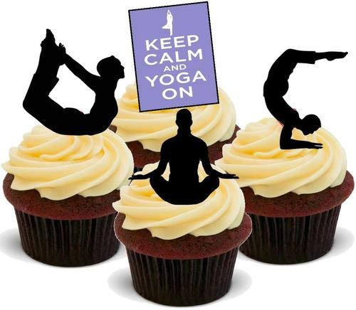 Yoga Behalte Ruhe Mischung – 12 essbare hochwertige stehende Waffeln Karte Kuchen Toppers Dekorationen, Yoga Keep Calm Mix - 12 Edible Stand Up Premium Wafer Card Cake Toppers Decorations Yoga Behalte Ruhe Mischung – 12 essbare hochwertige stehende Waffeln Karte Kuchen Toppers Dekorationen, Yoga Keep Calm Mix - 12 Edible Stand Up Premium Wafer Card Cake Toppers Decorations von Just Party Supplies