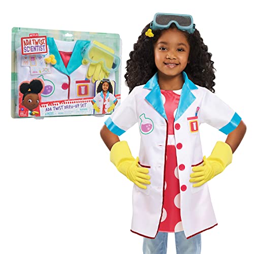 Just Play Ada Twist, Wissenschaftler-Verkleidungsset, Größe 4–6X, inklusive Experimentkarte und 5 Kostümzubehör, Kinderspielzeug ab 3 Jahren, Geschenke und Geschenke von Just Play