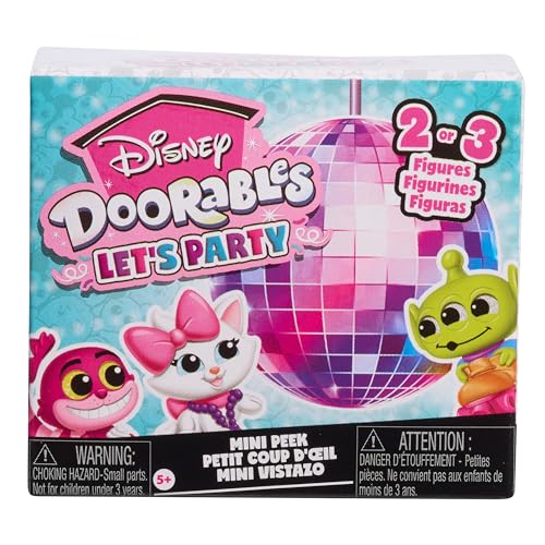 Just Play Disney Doorables Let’s Party Mini Peek-Sammelfiguren, 3,8 cm Figuren, Überraschungsbox, Kinderspielzeug ab 5 Jahren von Just Play