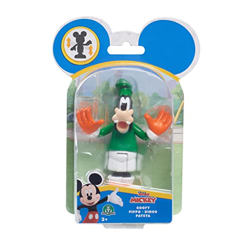 Just Play Disney Junior Mickey Mouse bewegliche Sammelfigur 1-Pack Soccer Goofy im Fussballtrikot 5cm, ab 3 Jahren von Just Play