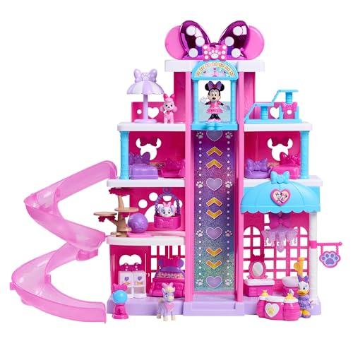 Just Play Disney Junior Minnie Mouse Pet Hotel, 53,3 cm hohes, interaktives Haustier-Hotel und Spielset mit Lichtern und Soundeffekten, 23-teilig, 4 Etagen zum Spielen, Kinderspielzeug ab 3 Jahren Just Play Disney Junior Minnie Mouse Pet Hotel, 53,3 cm hohes, interaktives Haustier-Hotel und Spielset mit Lichtern und Soundeffekten, 23-teilig, 4 Etagen zum Spielen, Kinderspielzeug ab 3 Jahren von Just Play