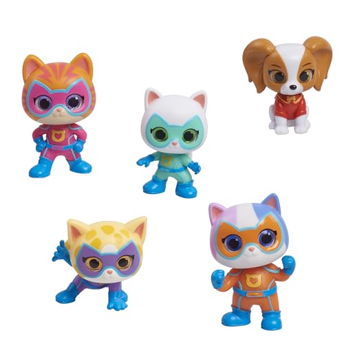 Just Play Disney Junior SuperKitties Heldenteam, 5-teiliges Figurenset, 5 cm große Sammelfiguren, Kinderspielzeug ab 3 Jahren von Just Play