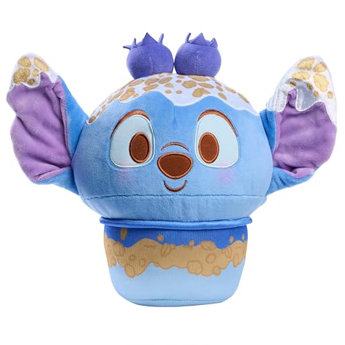 Just Play Disney Munchlings Squeeze-A-Munch Große duftende Blaubeere Crumble Frozen Yogurt Stitch 25,4 cm Plüsch, Kinderspielzeug ab 0 Jahren von Just Play