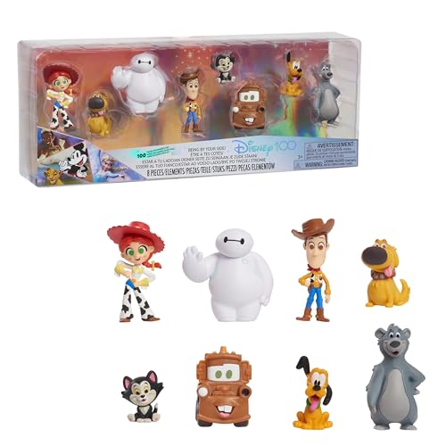 Just Play Disney100 Years of Being By Your Side Limited Edition 8-teiliges Figuren-Set, offiziell lizenziertes Kinderspielzeug ab 3 Jahren von Just Play