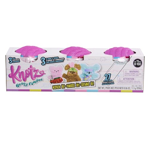 Just Play Knotz Beary Fundae 3er-Pack, Kinderspielzeug ab 8 Jahren von Just Play