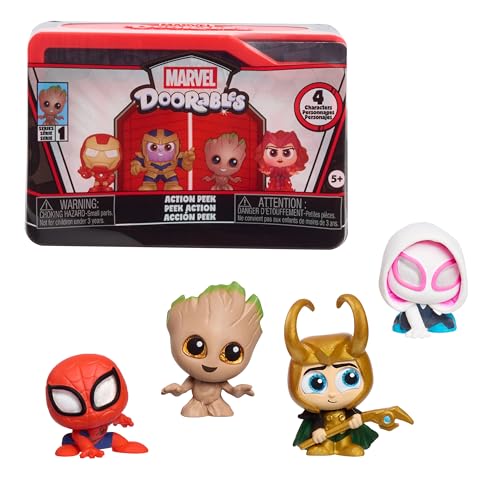 Just Play Marvel™ Doorables Action Peek, 3,8 cm große Sammelfiguren, inspiriert von Guardians of The Galaxy™, The Avengers™, Spider-Man™ und mehr, Kinderspielzeug ab 5 Jahren von Just Play