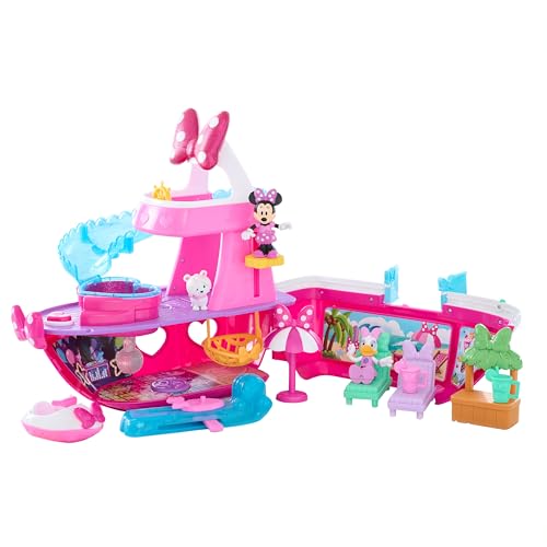 Just Play Minnie Mouse Bowdazzling Yacht-Spielset mit Licht- und Soundeffekten, 14-teilig, Kinderspielzeug ab 3 Jahren, 35.56 von Minnie