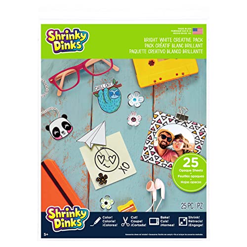 Just Play Shrinky Dinks Kreativ-Set, Osterkorbfüller, 25 hellweiße Blätter, Kinder Kunst und Handwerk, Aktivitätsset, Kinderspielzeug, ab 6 Jahren, Geschenke und Geschenke von Just Play