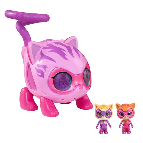 Just Play Hubschrauber Disney Junior SuperKitties Su-Purr Wild Kitty mit Licht und Sound, 14 cm, 3 Stück Figuren mit veränderbarer Form, Spielzeug für Kinder ab 3 Jahren von Just Play