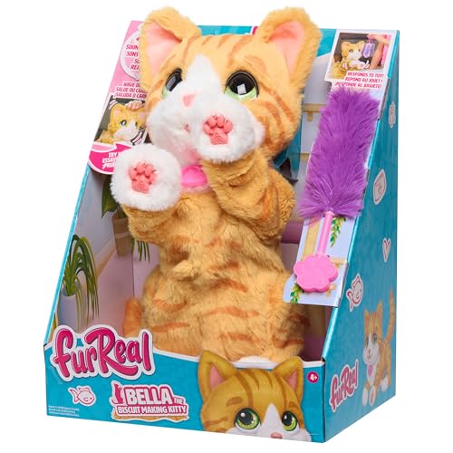 Just Play furReal Bella The Biscuit-Making Kitty, 25,4 cm großes, interaktives Spielzeug-Kätzchen, 30+ Geräusche und Reaktionen, Plüschtier, Kinderspielzeug ab 4 Jahren von Just Play