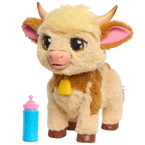 Just Play furReal Maggie The Feed & Follow Cow, 27,9 cm große, interaktive Spielzeug-Kuh, 50+ Geräusche und Reaktionen, Plüschtier, Kinderspielzeug ab 4 Jahren Just Play furReal Maggie The Feed & Follow Cow, 27,9 cm große, interaktive Spielzeug-Kuh, 50+ Geräusche und Reaktionen, Plüschtier, Kinderspielzeug ab 4 Jahren von Just Play