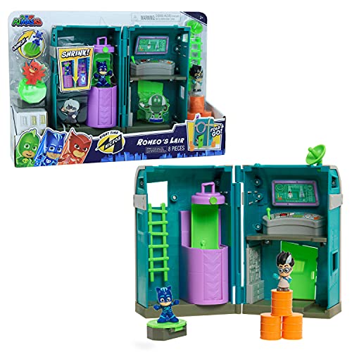 PJ MASKS 95706 Flair Night Time Micros Romeo's Lair Spielset, Mehrfarbig PJ MASKS 95706 Flair Night Time Micros Romeo's Lair Spielset, Mehrfarbig von Just Play