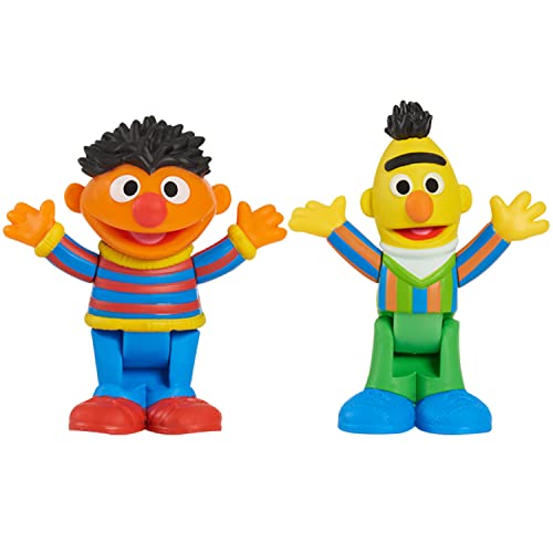 Sesamstraße, Nachbarschaftsfreunde, bewegliche Figuren, 2 Stück, 7,5 cm hoch (Bert & Ernie) von Just Play
