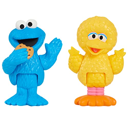 Sesamstraße Nachbarschaft Freunde bewegliche Figuren, 2 Stück, 7,5 cm hoch (Cookie Monster & Big Bird) von Just Play