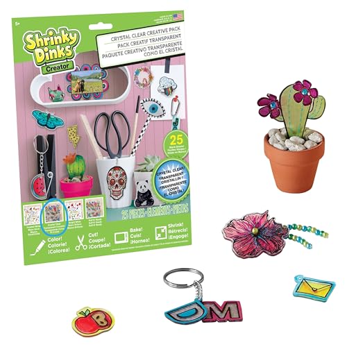 Shrinky Dinks Just Play Kreativ-Set, 25 Blatt, kristallklar, für Kinder von Just Play