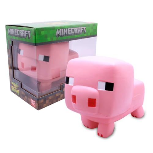Minecraft Pig Mighty Mega SquishMe – Perfekt für Partygeschenke, Klassenzimmer-Preise, Stressabbau-Spielzeug, Fidget- und Schatzkisten – Minecraft-Figuren, Squishy-Tiere und kleines Spielzeug von Just Toys LLC