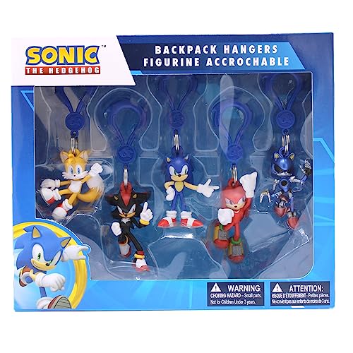 Sonic The Hedgehog Rucksack-Aufhänger, Serie 3, Sammlerbox, 5er-Pack: Rucksack-Schlüsselanhänger, Spielzeug, Partygeschenk und Fidget-Spielzeug für Kinder, ganze Serie 3 Set mit Sonic The Hedgehog Sonic The Hedgehog Rucksack-Aufhänger, Serie 3, Sammlerbox, 5er-Pack: Rucksack-Schlüsselanhänger, Spielzeug, Partygeschenk und Fidget-Spielzeug für Kinder, ganze Serie 3 Set mit Sonic The Hedgehog von Just Toys LLC