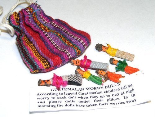 Just4ugifts - Sorgenpuppen - 5er Set in Farbbeutel von Just4ugifts