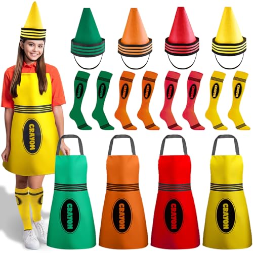 12-teiliges Buntstift-Kostüm, farbige Buntstifte, Schürze, lustige Zwergenkegel, Hüte und Oberschenkelhohe Socken, Buntstifte, Kostüm-Set für Erwachsene, Herren, Damen, Familie, lustiges Outfit 12-teiliges Buntstift-Kostüm, farbige Buntstifte, Schürze, lustige Zwergenkegel, Hüte und Oberschenkelhohe Socken, Buntstifte, Kostüm-Set für Erwachsene, Herren, Damen, Familie, lustiges Outfit von Justforjoyful