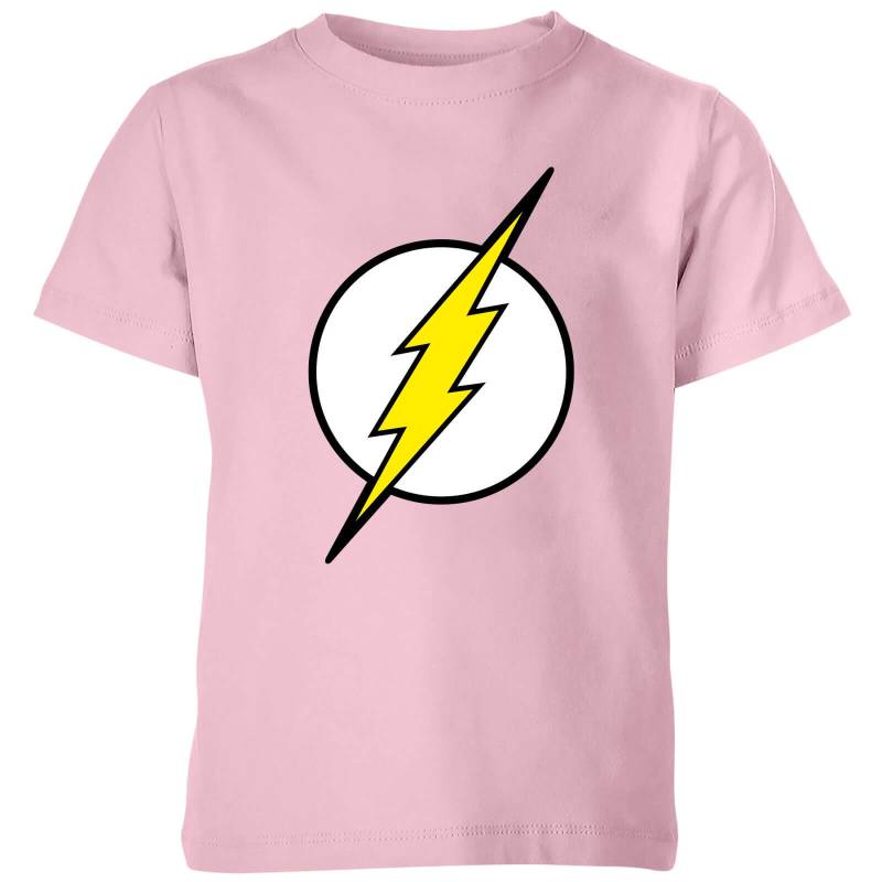 Justice League Flash Logo Kids' T-Shirt - Baby Pink - 5-6 Jahre von Justice League