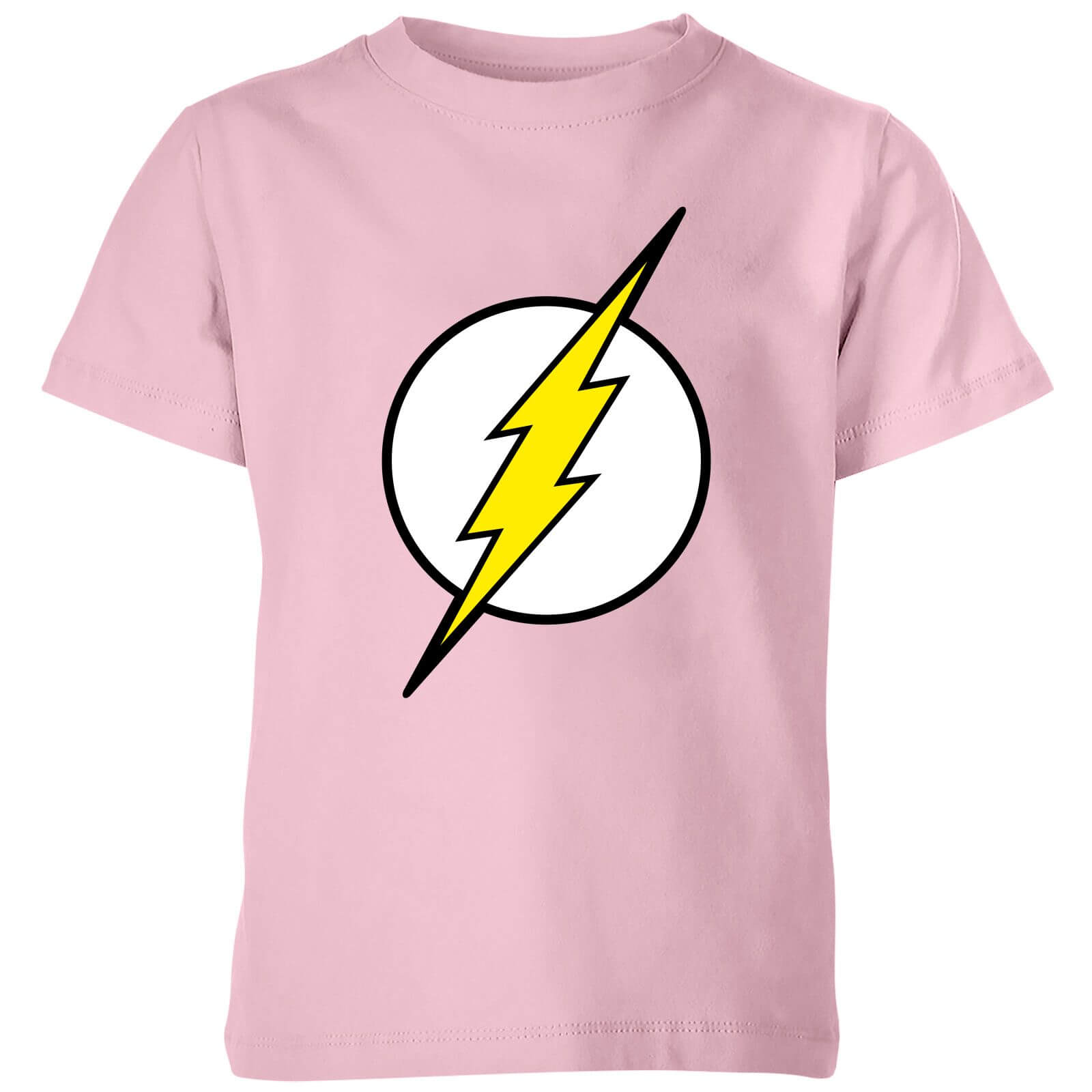 Justice League Flash Logo Kids' T-Shirt - Baby Pink - 9-10 Jahre von Justice League