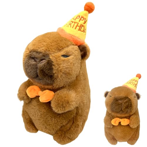 Juvanovo Capybara Kuscheltier, 23cm Capybara Plüschtier, Wasserschwein Kuscheltier, Capybara Stofftier, Capybara Plushie Puppen, Capybara mit Geburtstagshut, Spielzeug für Kinder Jungen Mädchen Juvanovo Capybara Kuscheltier, 23cm Capybara Plüschtier, Wasserschwein Kuscheltier, Capybara Stofftier, Capybara Plushie Puppen, Capybara mit Geburtstagshut, Spielzeug für Kinder Jungen Mädchen von Juvanovo