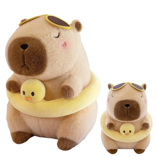 Juvanovo Capybara Kuscheltier, 23cm Capybara Plüschtier, Wasserschwein Kuscheltier, Capybara Stofftier, Capybara Plushie Puppen, Capybara mit Schwimmring, Spielzeug für Kinder Jungen Mädchen Juvanovo Capybara Kuscheltier, 23cm Capybara Plüschtier, Wasserschwein Kuscheltier, Capybara Stofftier, Capybara Plushie Puppen, Capybara mit Schwimmring, Spielzeug für Kinder Jungen Mädchen von Juvanovo