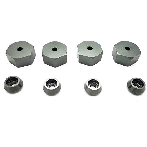 Juwaacoo 4 STÜCKE 5 Mm Bis 12 Mm Metall-Kombinierer-Radnaben-Sechskantadapter für D12 C24 C34 B24 B36 MN D90 D99 RC-Auto-Upgrade-Teile, Titanfarbe von Juwaacoo