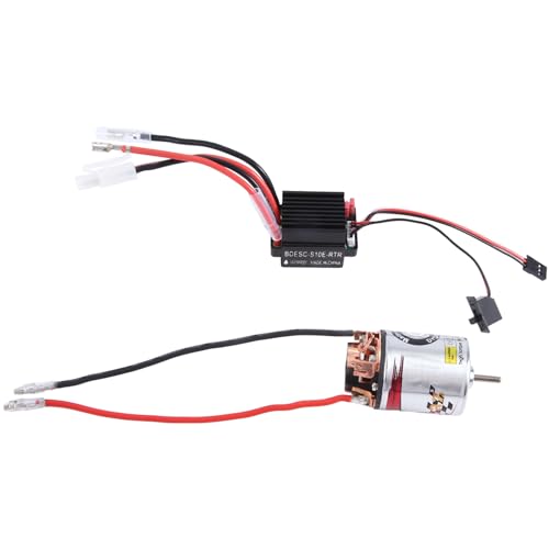 Juwaacoo 540 Brushed Motor 22T & 320A ESC Brushed Motor Speed Controller mit 2A BEC für 1/10 RC Off-Road Racing Car Truck Replacement von Juwaacoo