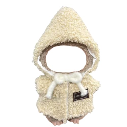 Juyuup 17cm Mädchen Plüschtier-Kleidungsset (Ohne Puppen) - Weicher Stoff-Latzhose & Mütze für 15-20cm Figuren (Stil 27) von Juyuup