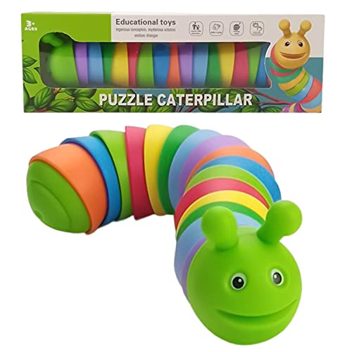 Juzinqu Caterpillar Sensorisches Spielzeug | 1/3 STK. Twisting Slug Fidget Toys | 3D lustige Bunte Raupe Lernspielzeug | Articulated Fidgets Slug Toy Travel Toys Favors für Kinder und Erwachsene Juzinqu Caterpillar Sensorisches Spielzeug | 1/3 STK. Twisting Slug Fidget Toys | 3D lustige Bunte Raupe Lernspielzeug | Articulated Fidgets Slug Toy Travel Toys Favors für Kinder und Erwachsene von Juzinqu