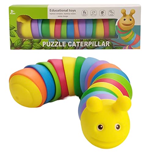 Juzinqu Caterpillar Sensorisches Spielzeug | 1/3 STK. Twisting Slug Fidget Toys | 3D lustige Bunte Raupe Lernspielzeug | Articulated Fidgets Slug Toy Travel Toys Favors für Kinder und Erwachsene Juzinqu Caterpillar Sensorisches Spielzeug | 1/3 STK. Twisting Slug Fidget Toys | 3D lustige Bunte Raupe Lernspielzeug | Articulated Fidgets Slug Toy Travel Toys Favors für Kinder und Erwachsene von Juzinqu