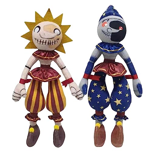 Juzinqu Sundrops Moondrop FNÀF Plush | Securi Breach Ruin Plüschtier | Five Nights Plushies Puppen | Figuren Kuscheltier Kissen Home Deko Geschenke für Spielefans von Juzinqu