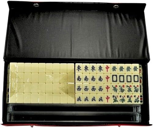 JvFbjLF Mah-Jong-Reiseset, Mini-chinesisches Mahjong, tragbares, süßes Mahjong, Mahjong-Set mit 144 Steinen und Aufbewahrungskoffer JvFbjLF Mah-Jong-Reiseset, Mini-chinesisches Mahjong, tragbares, süßes Mahjong, Mahjong-Set mit 144 Steinen und Aufbewahrungskoffer von JvFbjLF
