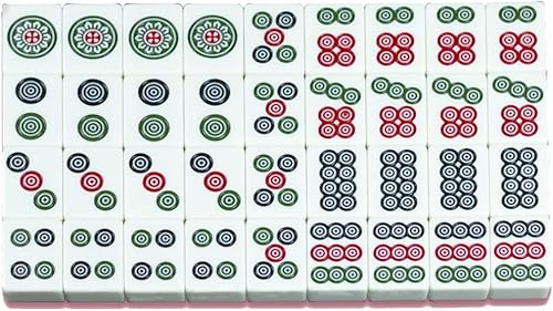 JvFbjLF Mah-Jong-Reiseset, neues chinesisches rosa Mahjong, tragbar, 144 Spielsteine, klassisches Mahjong-Spielset(42#) von JvFbjLF