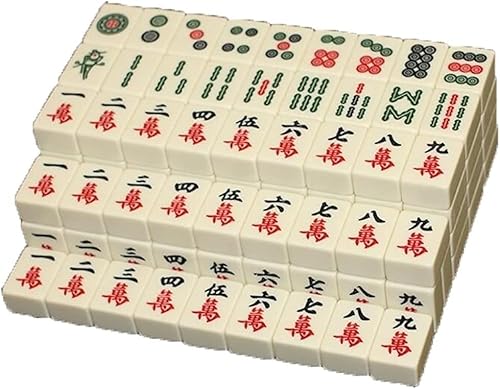 JvFbjLF Mahjong Mittelklasse Elfenbein Mahjong mit 144 gravierten Steinen Unterhaltung Haushalt Hand Mahjong JvFbjLF Mahjong Mittelklasse Elfenbein Mahjong mit 144 gravierten Steinen Unterhaltung Haushalt Hand Mahjong von JvFbjLF