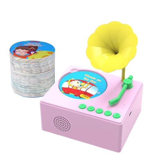 Gramophone Phonograph Record Player Toy, Phonograph Player, Kids Record Player, Toddler Gramophone Storytelling Toys for Kids Aged 2 to 6, Educational Music Toy for Creative Play, 9.6×5.9×3.15in von Jvjggag
