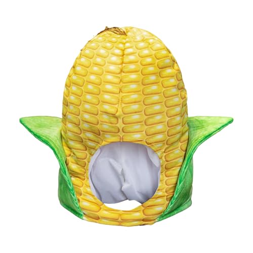Hat Costume, Head Costume, Plush Farmhouse Hat, Creative Harvest Hat, Creative Plush Corn Hat Costume for Harvest Festivals and Cosplay Unique Fruit Head Costume and Farmhouse Decor Hat for Parties von Jvjggag