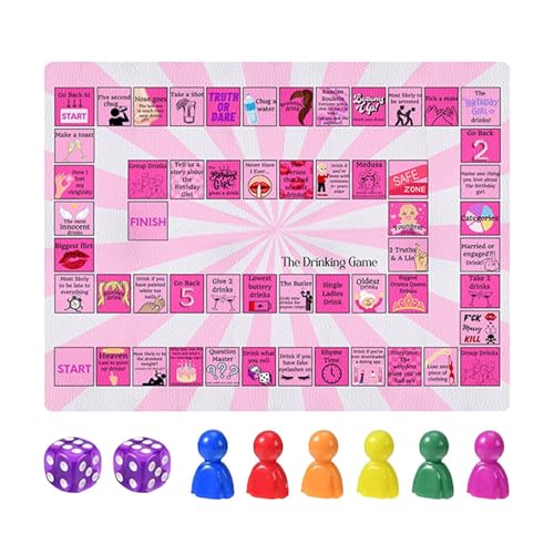 Jvjggag Adult Drinking Games, Drinking Board Game Mat, Interactive Girls Night Fun, Waterproof Leather Build, Engaging Gameplay, Ideal for Family Adult, Camping, 15.75x11.81 Inches Jvjggag Adult Drinking Games, Drinking Board Game Mat, Interactive Girls Night Fun, Waterproof Leather Build, Engaging Gameplay, Ideal for Family Adult, Camping, 15.75x11.81 Inches von Jvjggag