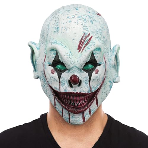 Jvjggag Gruselige Gesichtsmaske für Erwachsene, gruselig, Halloween-Cosplay-Maske, Halloween-Vollgesichts-Clown-Kopfbedeckung, kreative Clown-Maske für Cosplay Jvjggag Gruselige Gesichtsmaske für Erwachsene, gruselig, Halloween-Cosplay-Maske, Halloween-Vollgesichts-Clown-Kopfbedeckung, kreative Clown-Maske für Cosplay von Jvjggag